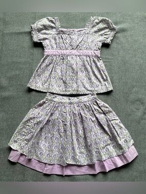 Girl’s Tea Collection 2pc Outfit Shirt & Skirt